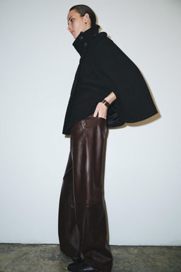 WOOL BLEND CAPE WITH METAL BUTTONS ZW COLLECTION - Zara фото 15