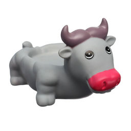 Набор резиновых игрушек для ванны Мыльница: Коровка, 15 см, с пищалкой, 4шт, Крошка Я  фото 3