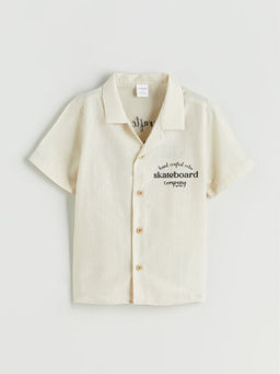 Resort Yaka Bask?l? Erkek ?ocuk G?mlek