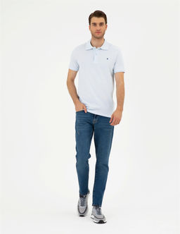 A__k Mavi Slim Fit %100 Pamuk Polo Yaka Basic Ti__rt - Pierre cardin фото 4