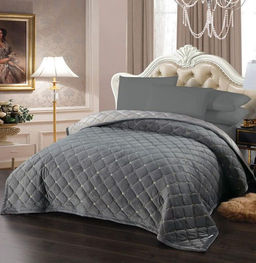 Покрывало Велюровое Н 220x240 Темно-серый