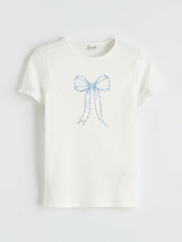 Fiyonk Bask?l? K?z ?ocuk Ti??rt