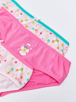 Bask?l? Pamuklu K?z ?ocuk K?lot 3l? - Waikiki фото 2