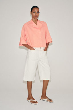 CAMISA ASIM?TRICA RAYAS ZW COLLECTION / Mandarina