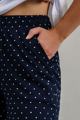 Арт. 9165 Пижама с бриджами 44-50 (4шт) Цвет:верх-белый,низ-темно-синий - Калинка фото 5