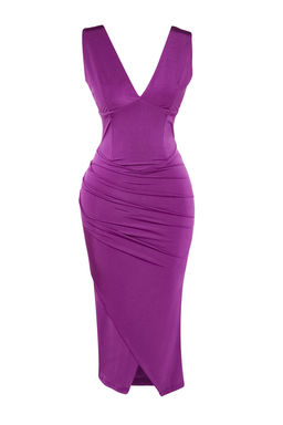 Murdum Vucuda Oturan Orme Elbise TPRSS24EL00003 - Trendyolmilla фото 7