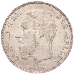 5 франков 1873 года Бельгия