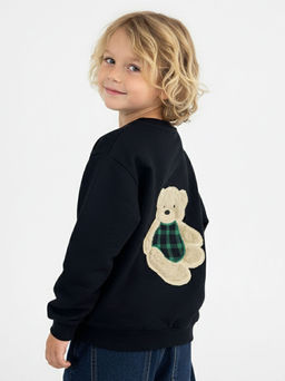 Свитшот с аппликацией 22-0533 черный|красный - Mini maxi фото 11