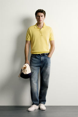 POLO PUNTO REGULAR FIT / Amarillo
