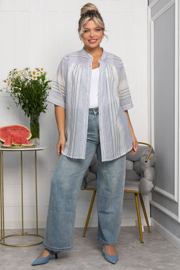 Блуза Июль (голубая) Б13876-24М - Lt collection фото 3