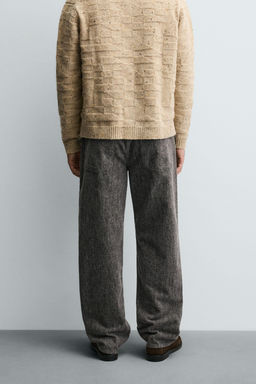 BRUSHED STRAIGHT-LEG JEANS - Zara фото 3