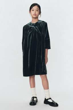 VELVET DRESS WITH DETACHABLE SCARF SOSHIOTSUKI x ZARA