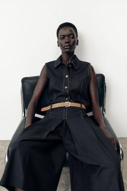 STRAIGHT WAISTCOAT WITH CONTRAST STITCHING - Zara фото 6