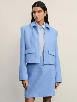 Укороченный жакет на молнии / Zarina фото 8