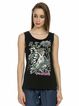 PELICAN, майка женская, Черный