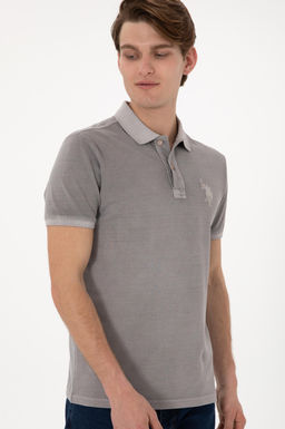 Erkek Slim Fit Polo Yaka Koyu Gri Basic Ti__rt Sepette S_rpriz _ndirim - U.s. polo assn фото 4