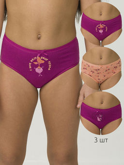 Уценка Pelican 3шт. в упаковке GULC3292(3) трусы для девочек