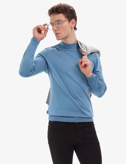 Mavi Slim Fit Yar_m Bal_k__ Yaka Basic Triko Kazak