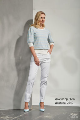 Джемпер 2660 голубой - Niv niv fashion фото 3