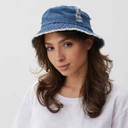 Панама унисекс MINAKU джинсовая, синяя, размер 56-58