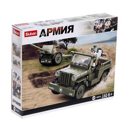 Конструктор Армия Sluban «Джип с пушкой», 143 детали