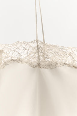 LACE SILK CAMISOLE TOP - Zara фото 6