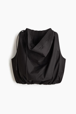 Top de popelina con cord?n de ajuste