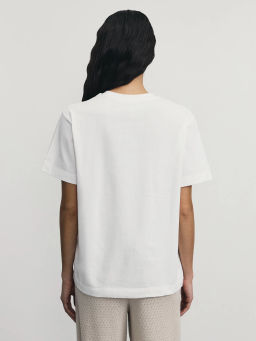 Футболка из хлопка с нашивками / Zarina  фото 5