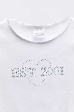 RHINESTONE T-SHIRT - Zara фото 4