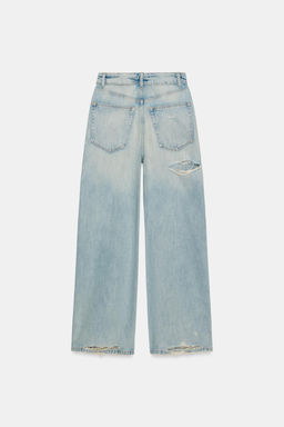 TRF FOLDED WAIST MID-WAIST JEANS - Zara фото 23