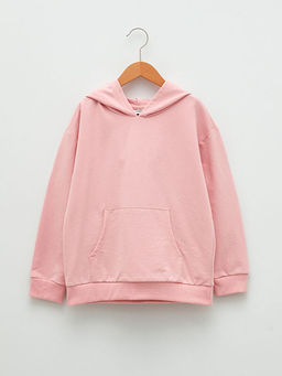 Kap??onlu Basic Uzun Kollu K?z ?ocuk Sweatshirt