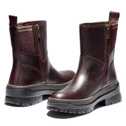 Ботинки Timberland Malynn Side Zip F/L WP бордовые  фото 3