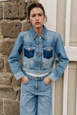 CAZADORA Z1975 CORTA COMBINADA DENIM / Azul medio - Zara фото 2