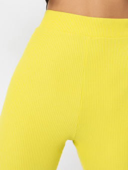 Шорты велосипедки женские желтые в рубчик лайм 132326 - Mark formelle фото 4