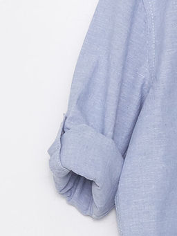 Hakim Yaka Keten Kar???ml? Erkek ?ocuk G?mlek - Waikiki фото 3