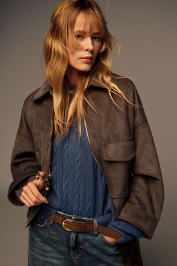 FAUX SUEDE JACKET - Zara фото 3