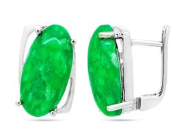 Серьги из серебра амазонит, Романтика