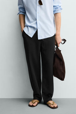 PANTAL?N RELAXED FIT ESTRUCTURA / Negro - Zara фото 15