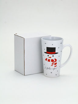 УЦЕНКА Кружка керамическая новогодняя С новым годом! Снеговик, 450 мл