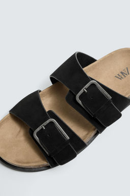 SANDALIA PIEL TIRAS / Negro - Zara фото 6