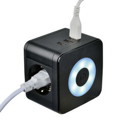 S-GCD2-1,5SBU BLACK Удлинитель серии Standard, с/з, шнур 1,5м, 2 гнезда, 3 USB, 16А. Черный. ТМ Uniel