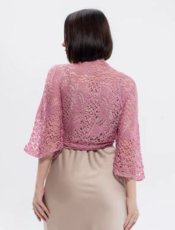 K12687 Кардиган (вязаный трикотаж) РОЗОВЫЙ