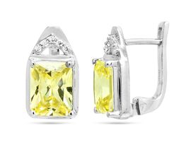 Серьги из серебра крайола циркон, Агафья