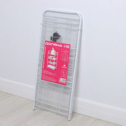 Этажерка напольная 4-х секционная Доляна, на колёсах, 31×34×77 см, белая