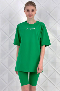 Арт. 5730 Костюм с велосипедками 42-50 (5 шт) Цвет:верх- вери-пери, низ- вери-пери - Калинка фото 2