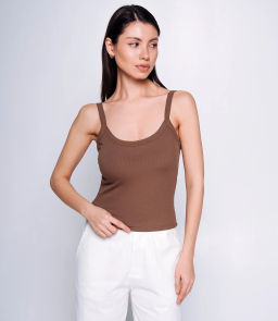 Топ #КТ6607 (4), коричневый