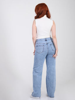 Голубые джинсы женские больших размеров - Almond фото 2