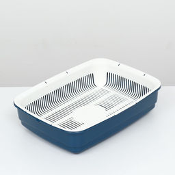 Лоток большой с сеткой Atlantis «Стандарт», 42×31×10 см, синий