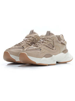 05-6035-5 DK. BEIGE Кроссовки женские (искусственные материалы)