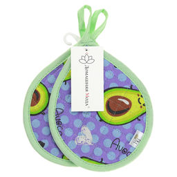 Кухонный комплект Авокадо, вид 2/2: прихватка 18х20см форма Капелька - 2шт, рогожка 171г/м2, хлопок 100%, наполнитель - ватин 280г/м2, на пластмассовом подвесе, Домашняя мода (Россия)